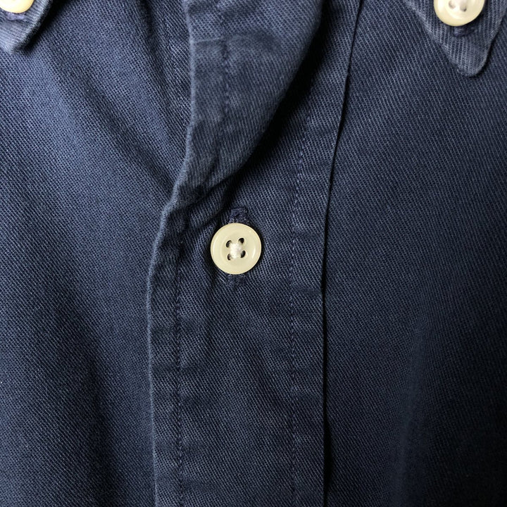 Ralph Lauren short sleeve button down shirt, men's XL size cotton navy blue type Vintage Second Hand