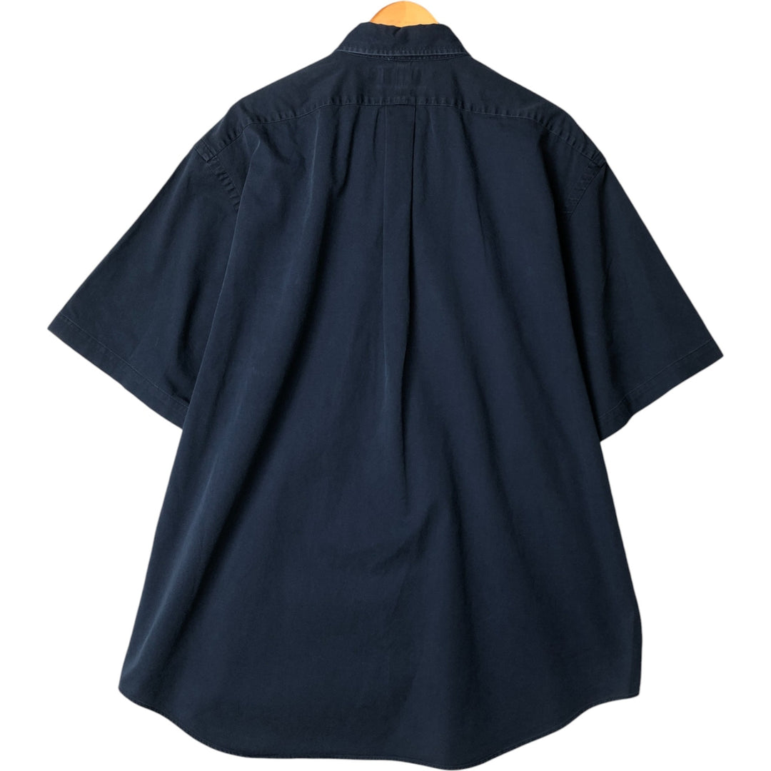 Ralph Lauren BLAKE short sleeve button down shirt, men's XL size cotton navy blue type Vintage Second Hand