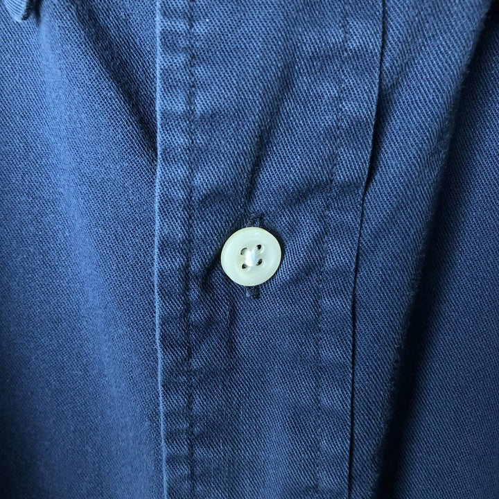 Ralph Lauren BLAKE short sleeve button down shirt, men's XL size cotton navy blue type Vintage Second Hand