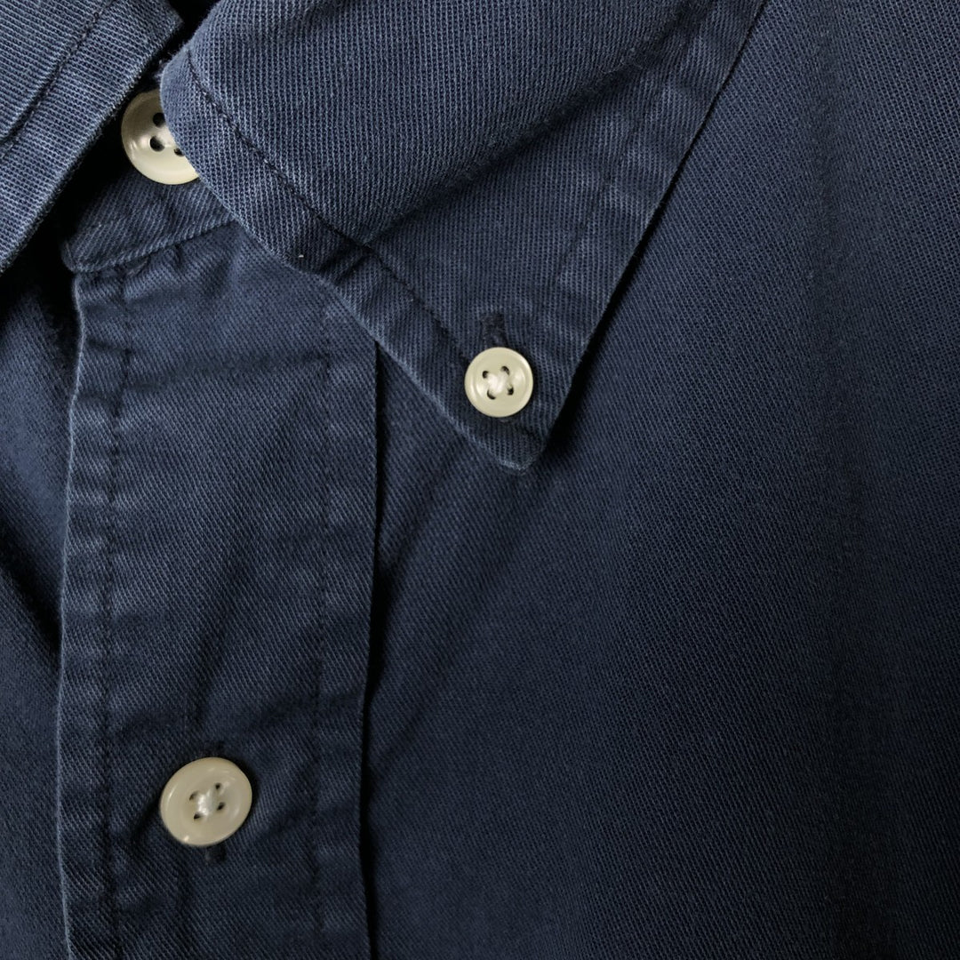 Ralph Lauren BLAKE short sleeve button down shirt, men's XL size cotton navy blue type Vintage Second Hand
