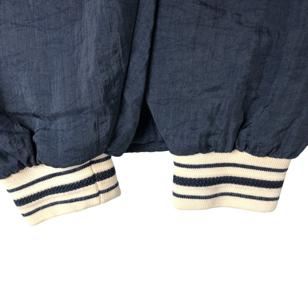 90'S Champion V-neck nylon pullover, men's size L, vintage Nylon navy blue type Vintage Second Hand