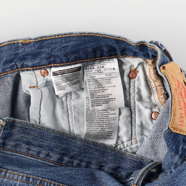 Levi's 501 straight denim pants for men, size W33 cotton blue type Vintage Second Hand