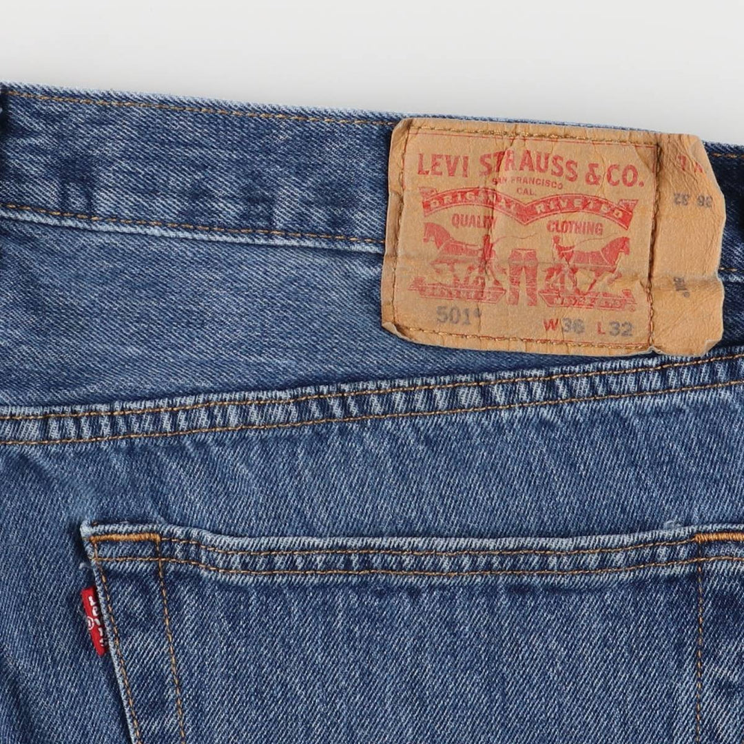 Levi's 501 straight denim pants for men, size W37 cotton blue type Vintage Second Hand