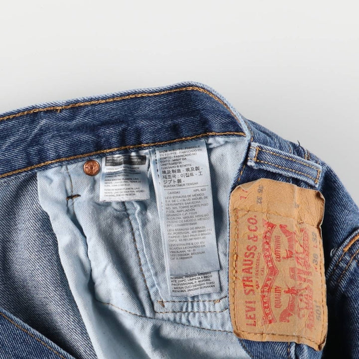 Levi's 501 straight denim pants for men, size W37 cotton blue type Vintage Second Hand