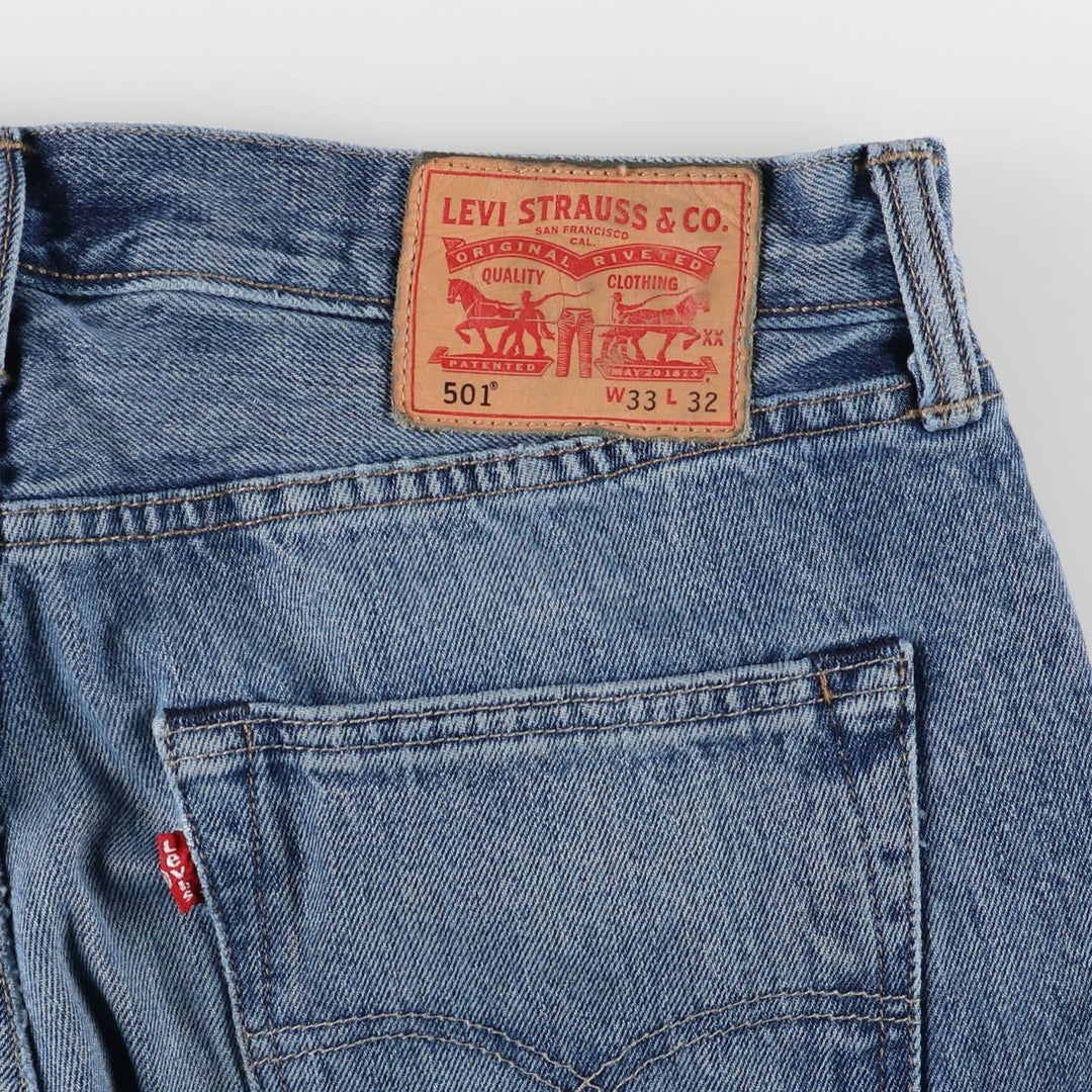 Levi's 501 straight denim pants for men, size W34 cotton blue type Vintage Second Hand