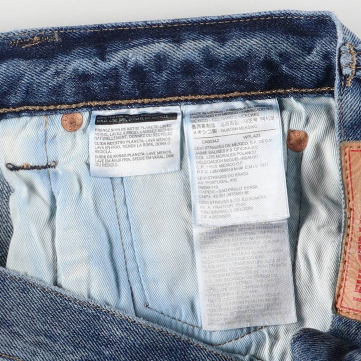 Levi's 501 straight denim pants for men, size W34 cotton blue type Vintage Second Hand