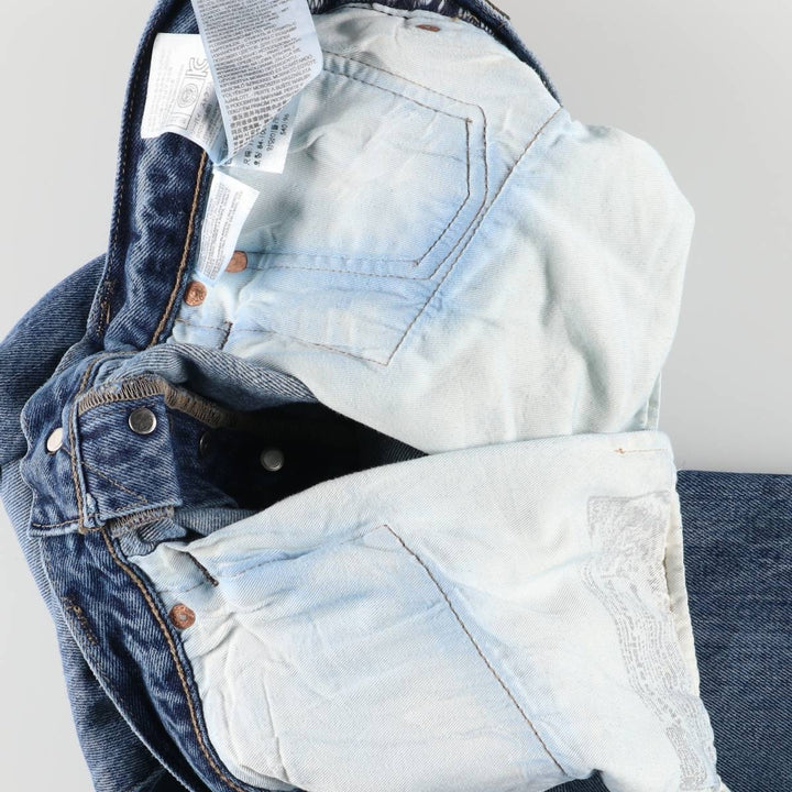 Levi's 501 straight denim pants for men, size W34 cotton blue type Vintage Second Hand