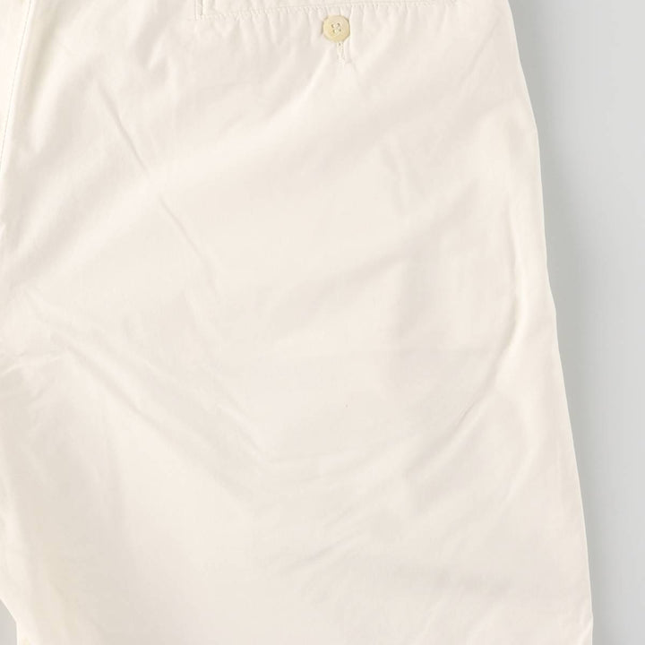 Vintage 90'S Polo by Ralph Lauren two-pleat chino shorts, made in the USA, men's size W35. cotton ivory Vintage Second Hand