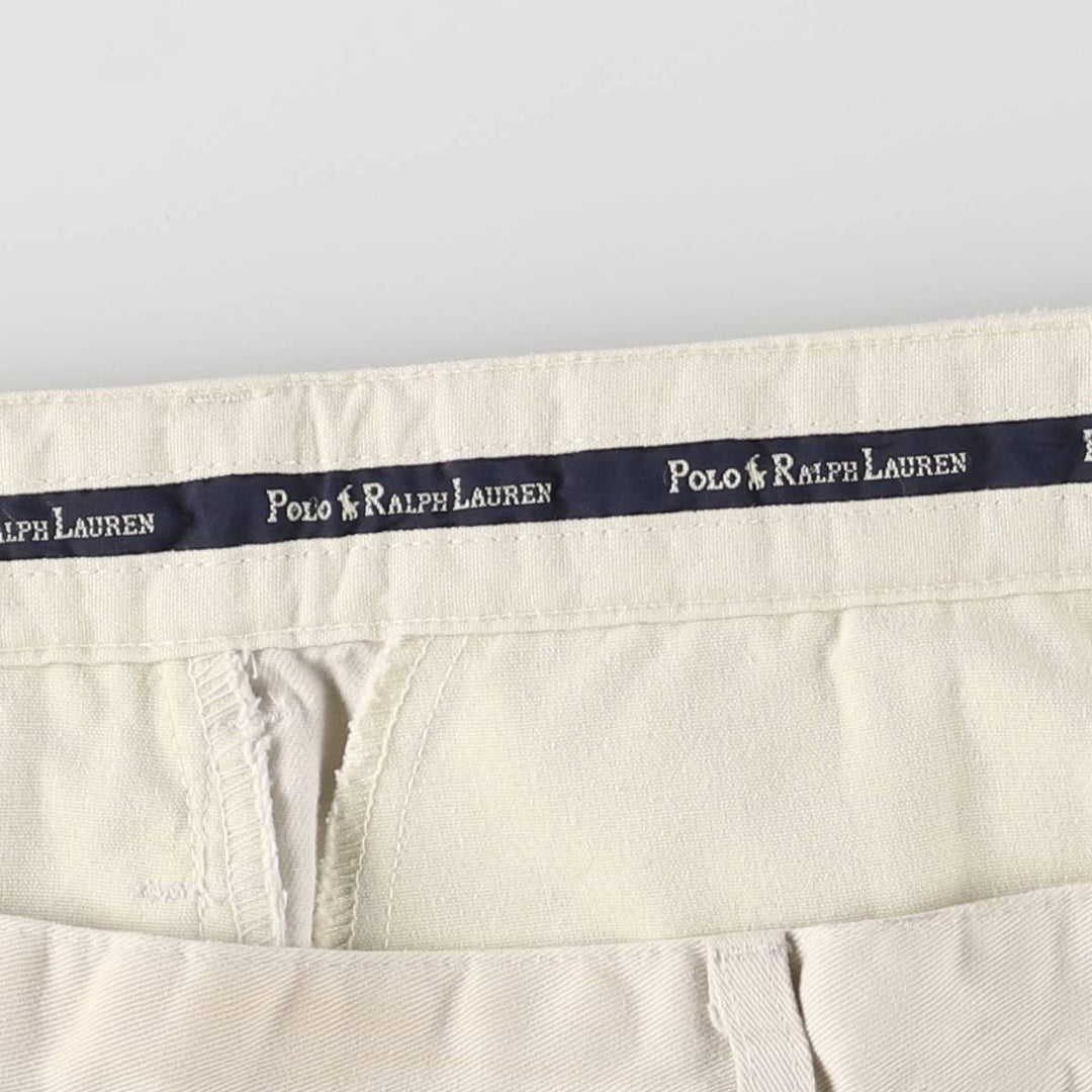Ralph Lauren Polo Ralph Lauren Two-Pleated Chino Shorts, Made in USA, Men's Size W36 cotton Beige type Vintage Second Hand