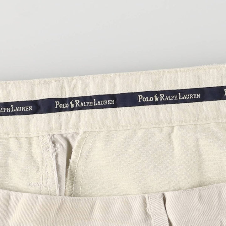 Ralph Lauren Polo Ralph Lauren Two-Pleated Chino Shorts, Made in USA, Men's Size W36 cotton Beige type Vintage Second Hand