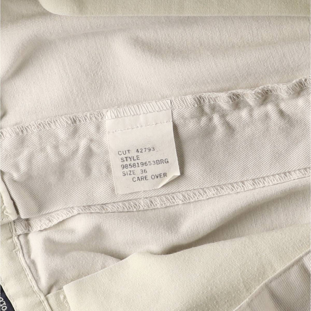 Ralph Lauren Polo Ralph Lauren Two-Pleated Chino Shorts, Made in USA, Men's Size W36 cotton Beige type Vintage Second Hand