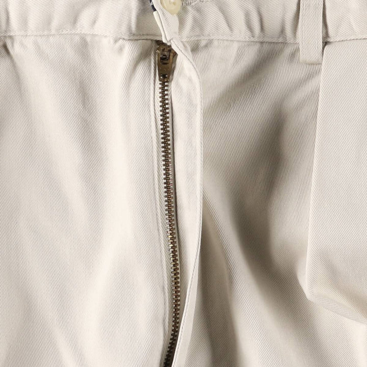 Ralph Lauren Polo Ralph Lauren Two-Pleated Chino Shorts, Made in USA, Men's Size W36 cotton Beige type Vintage Second Hand