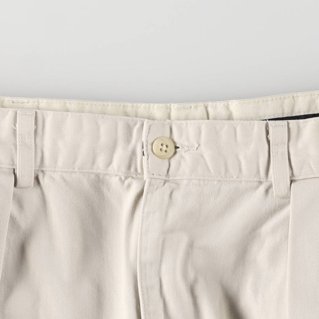 Ralph Lauren Polo Ralph Lauren Two-Pleated Chino Shorts, Made in USA, Men's Size W36 cotton Beige type Vintage Second Hand