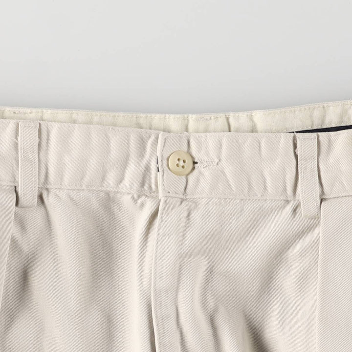 Ralph Lauren Polo Ralph Lauren Two-Pleated Chino Shorts, Made in USA, Men's Size W36 cotton Beige type Vintage Second Hand