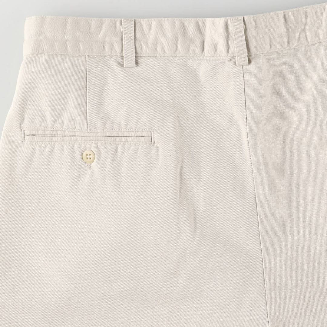 Ralph Lauren Polo Ralph Lauren Two-Pleated Chino Shorts, Made in USA, Men's Size W36 cotton Beige type Vintage Second Hand