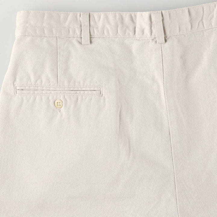 Ralph Lauren Polo Ralph Lauren Two-Pleated Chino Shorts, Made in USA, Men's Size W36 cotton Beige type Vintage Second Hand