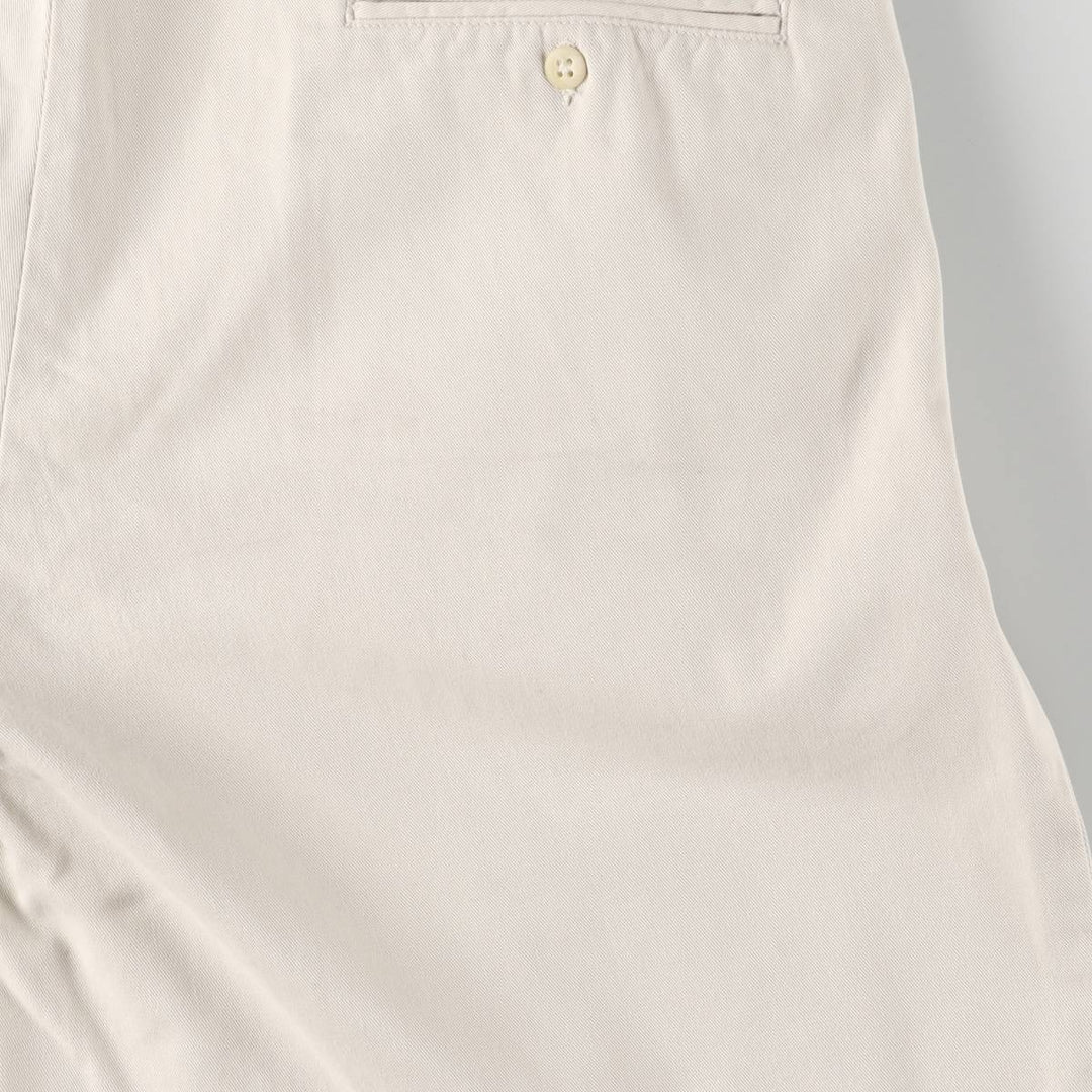 Ralph Lauren Polo Ralph Lauren Two-Pleated Chino Shorts, Made in USA, Men's Size W36 cotton Beige type Vintage Second Hand