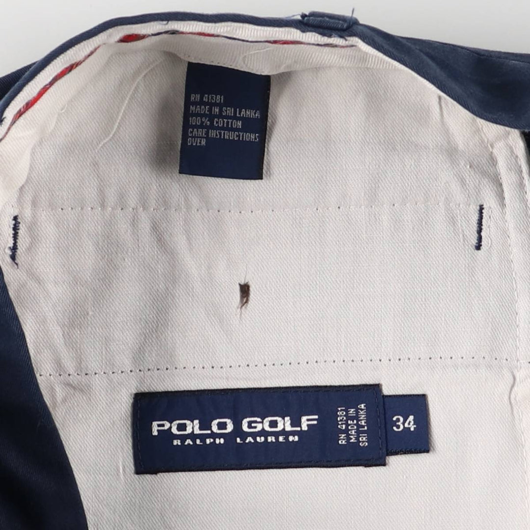 Ralph Lauren POLO GOLF chino shorts, men's size W35. cotton navy blue type Vintage Second Hand