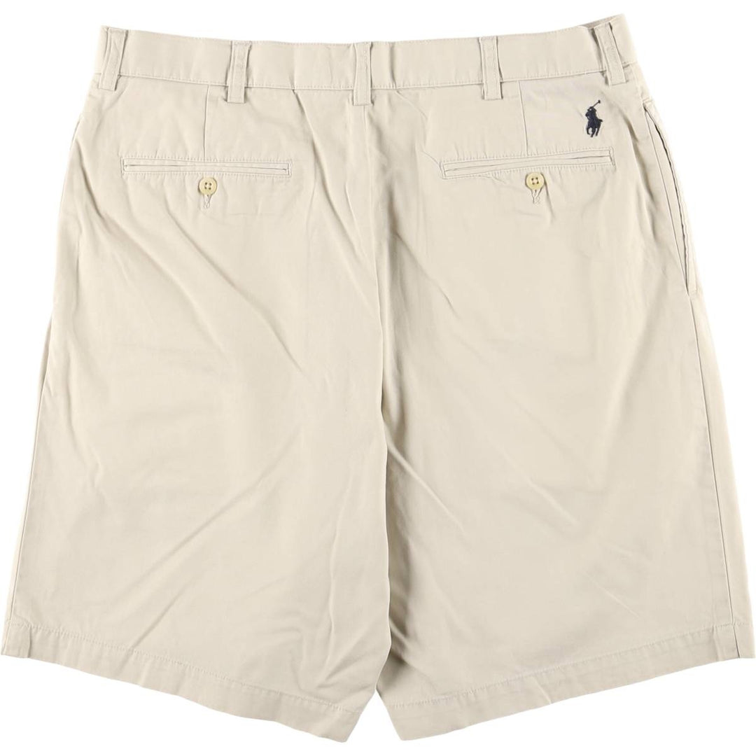 Ralph Lauren POLO by Ralph Lauren TYLER SHORT Two-pleat chino shorts, short pants, men's w35 equivalent cotton Beige type Vintage Second Hand
