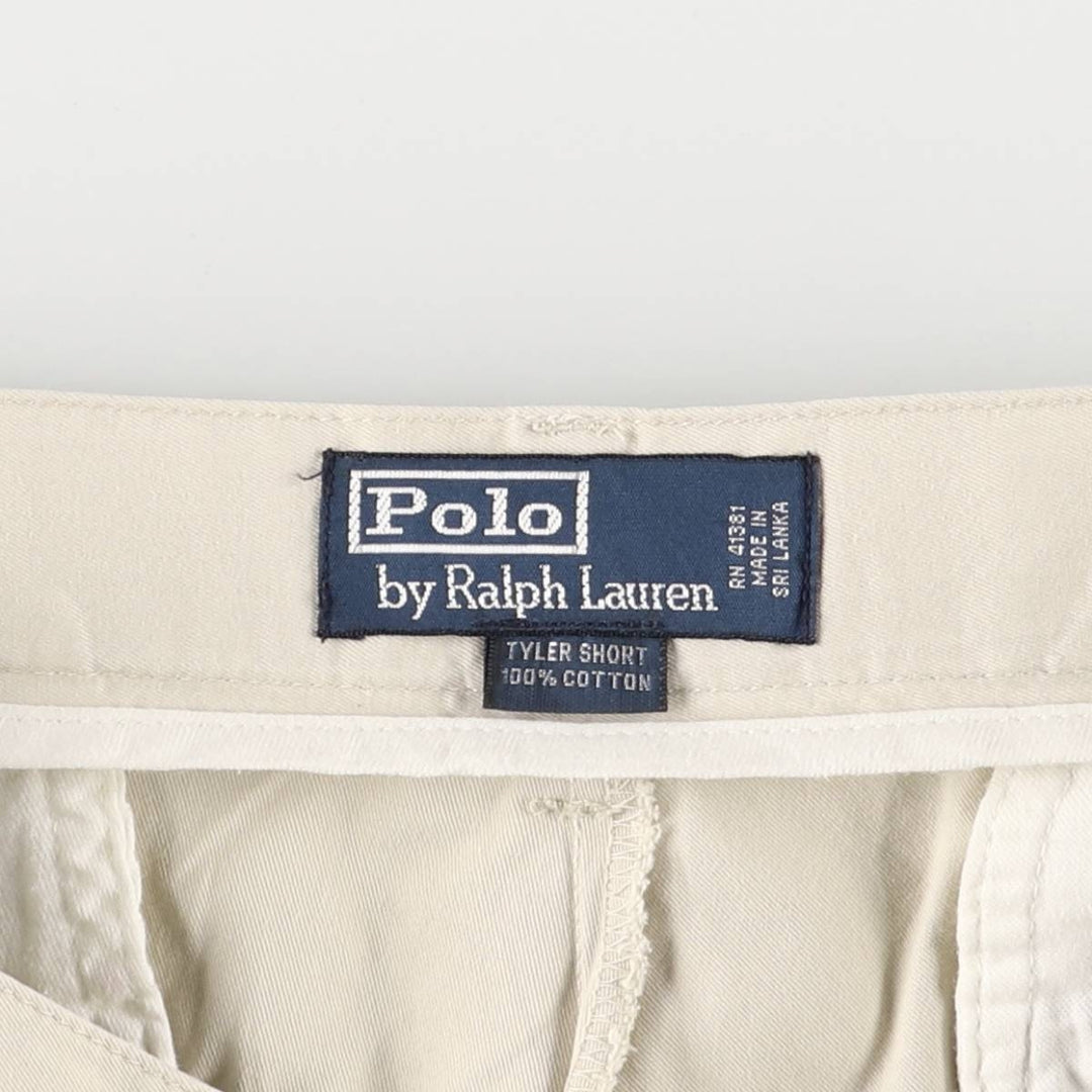 Ralph Lauren POLO by Ralph Lauren TYLER SHORT Two-pleat chino shorts, short pants, men's w35 equivalent cotton Beige type Vintage Second Hand