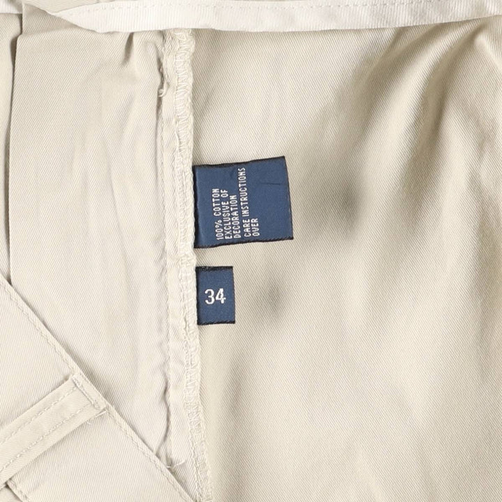 Ralph Lauren POLO by Ralph Lauren TYLER SHORT Two-pleat chino shorts, short pants, men's w35 equivalent cotton Beige type Vintage Second Hand