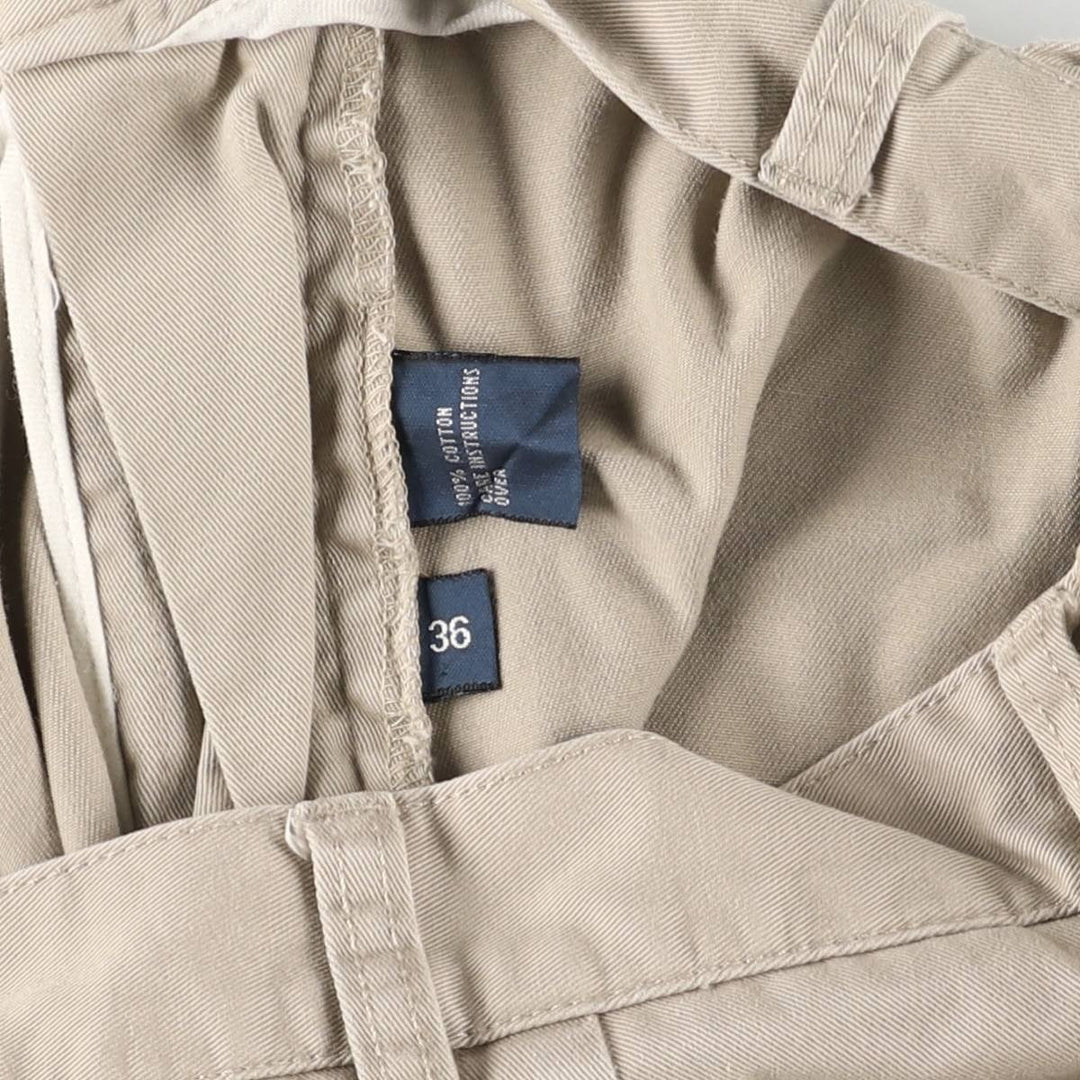 Ralph Lauren POLO by Ralph Lauren TYLER SHORT Two-pleat chino shorts, short pants, men's size W36 cotton Beige type Vintage Second Hand