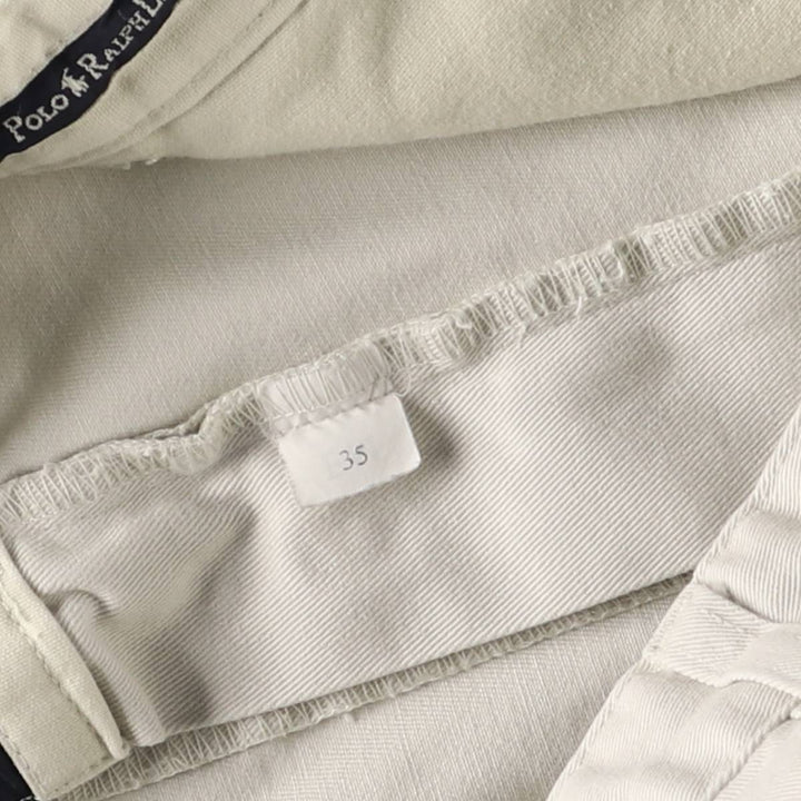 Ralph Lauren Polo Ralph Lauren Two-pleat Chino Shorts, Men's Size W34 cotton Beige type Vintage Second Hand