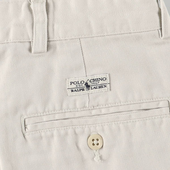 Ralph Lauren Polo Ralph Lauren Two-pleat Chino Shorts, Men's Size W34 cotton Beige type Vintage Second Hand