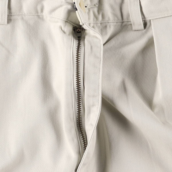 Ralph Lauren Polo Ralph Lauren Two-pleat Chino Shorts, Men's Size W34 cotton Beige type Vintage Second Hand