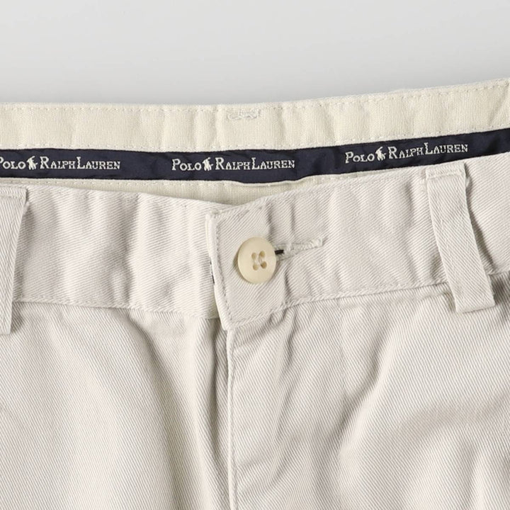 Ralph Lauren Polo Ralph Lauren Two-pleat Chino Shorts, Men's Size W34 cotton Beige type Vintage Second Hand