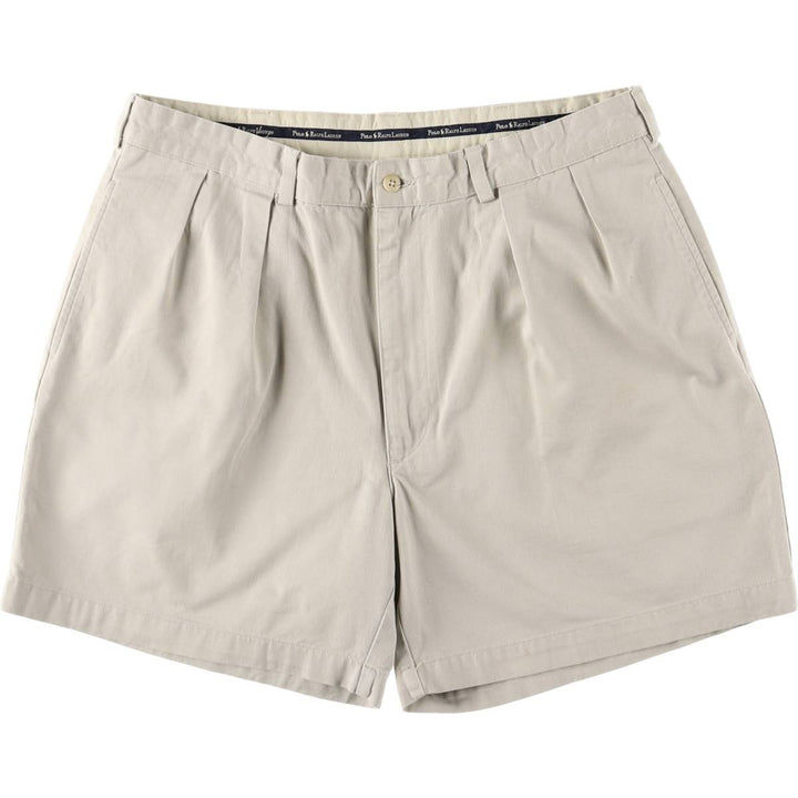 Ralph Lauren Polo Ralph Lauren Two-pleat Chino Shorts, Men's Size W36 cotton Beige type Vintage Second Hand