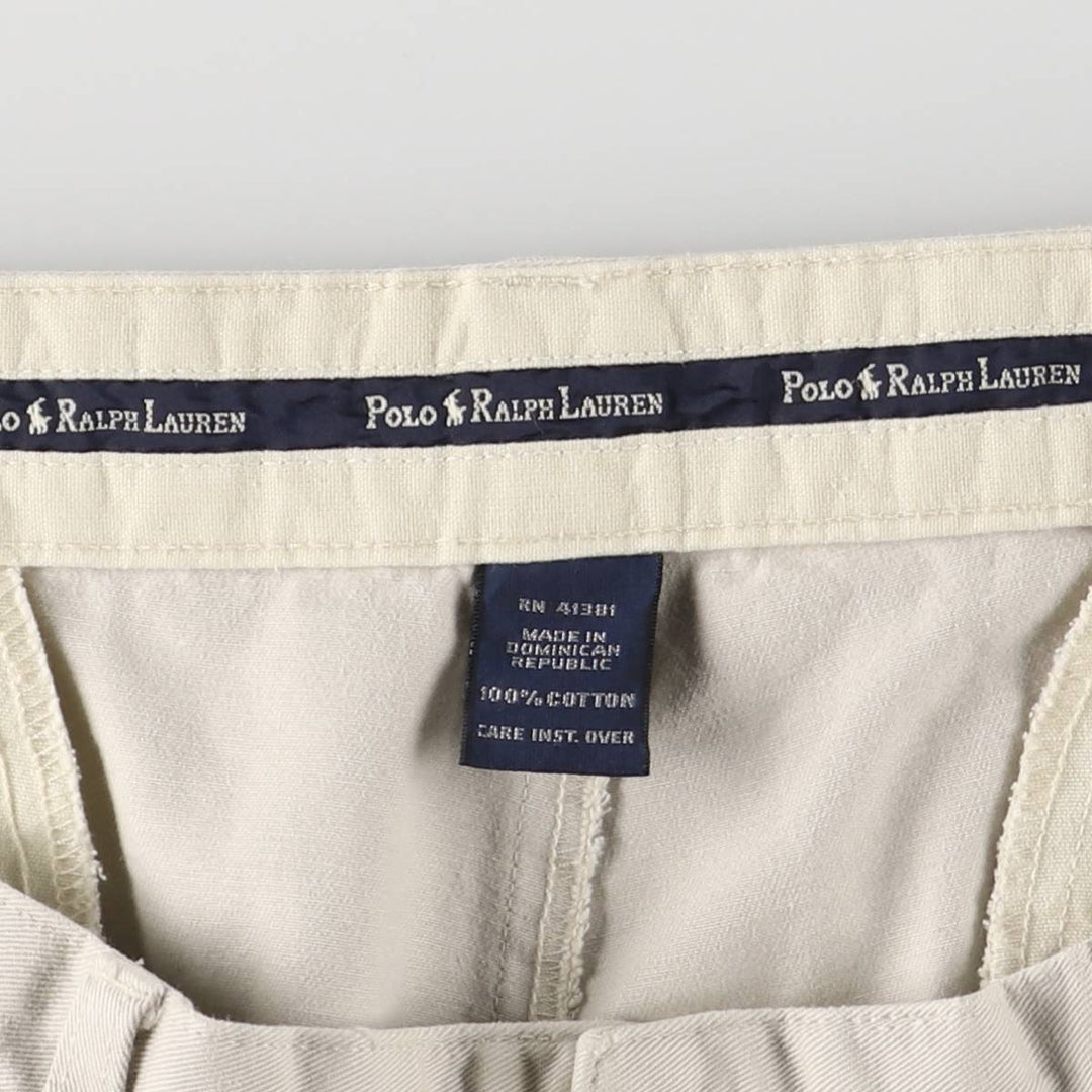 Ralph Lauren Polo Ralph Lauren Two-pleat Chino Shorts, Men's Size W36 cotton Beige type Vintage Second Hand