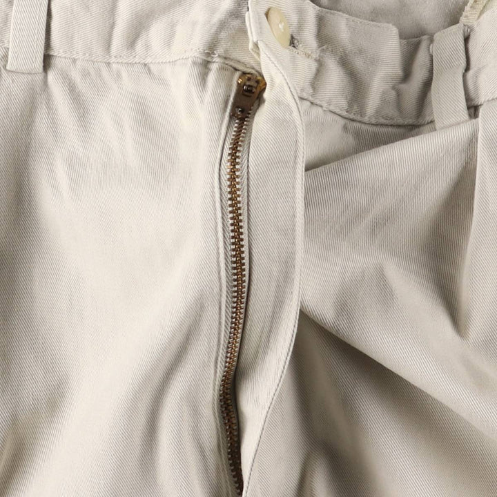 Ralph Lauren Polo Ralph Lauren Two-pleat Chino Shorts, Men's Size W36 cotton Beige type Vintage Second Hand