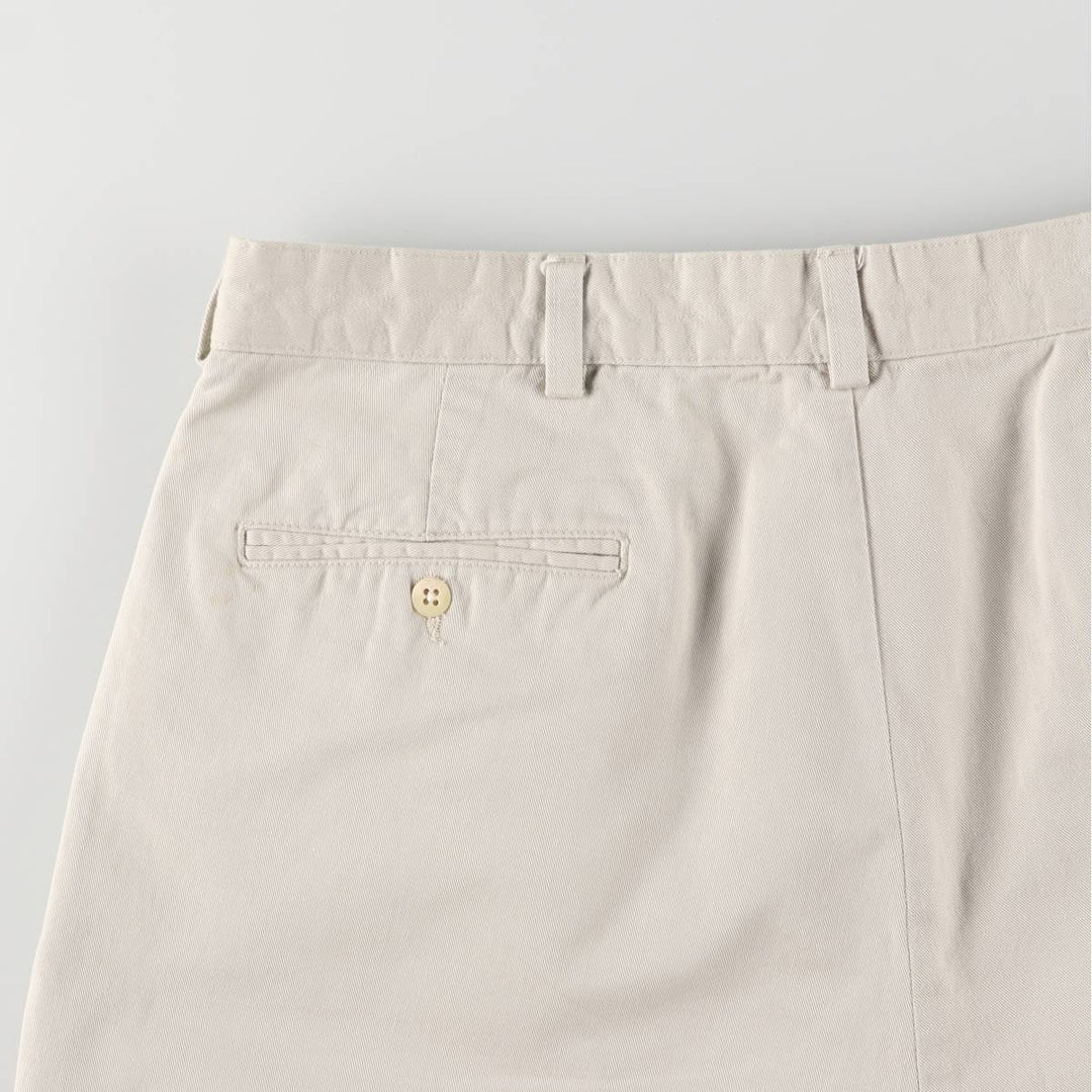 Ralph Lauren Polo Ralph Lauren Two-pleat Chino Shorts, Men's Size W36 cotton Beige type Vintage Second Hand