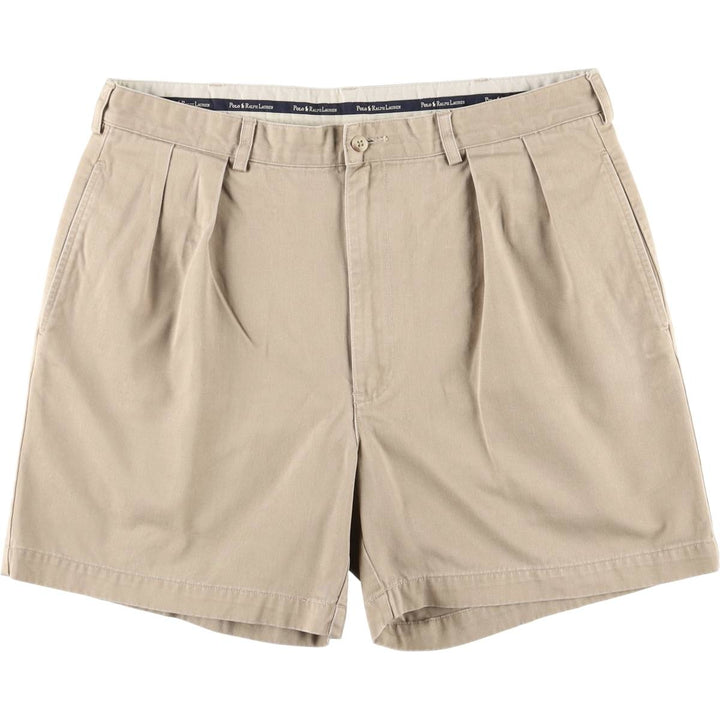 Ralph Lauren Polo Ralph Lauren Two-pleat Chino Shorts, Men's Size W36 cotton Beige type Vintage Second Hand