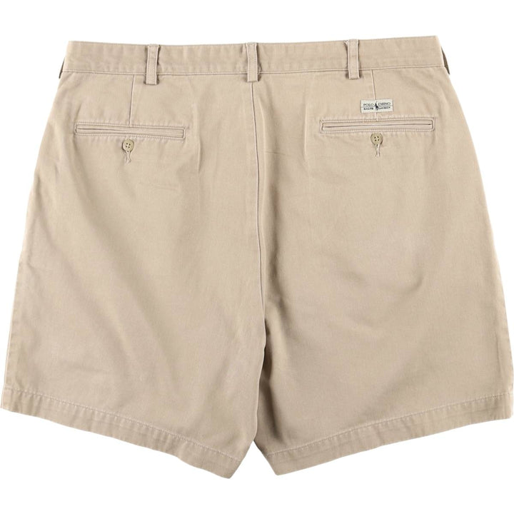 Ralph Lauren Polo Ralph Lauren Two-pleat Chino Shorts, Men's Size W36 cotton Beige type Vintage Second Hand