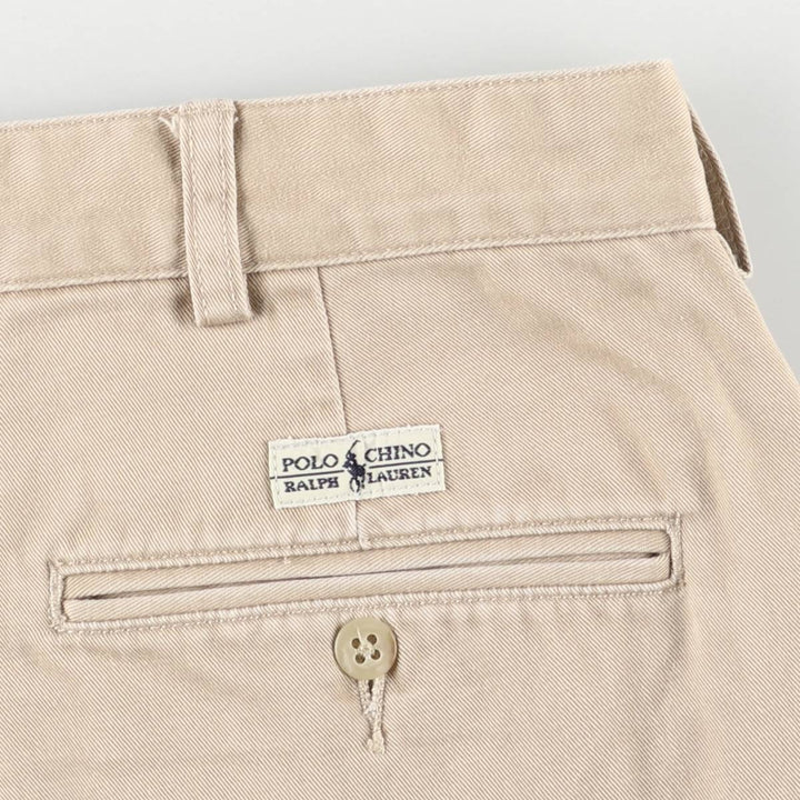 Ralph Lauren Polo Ralph Lauren Two-pleat Chino Shorts, Men's Size W36 cotton Beige type Vintage Second Hand