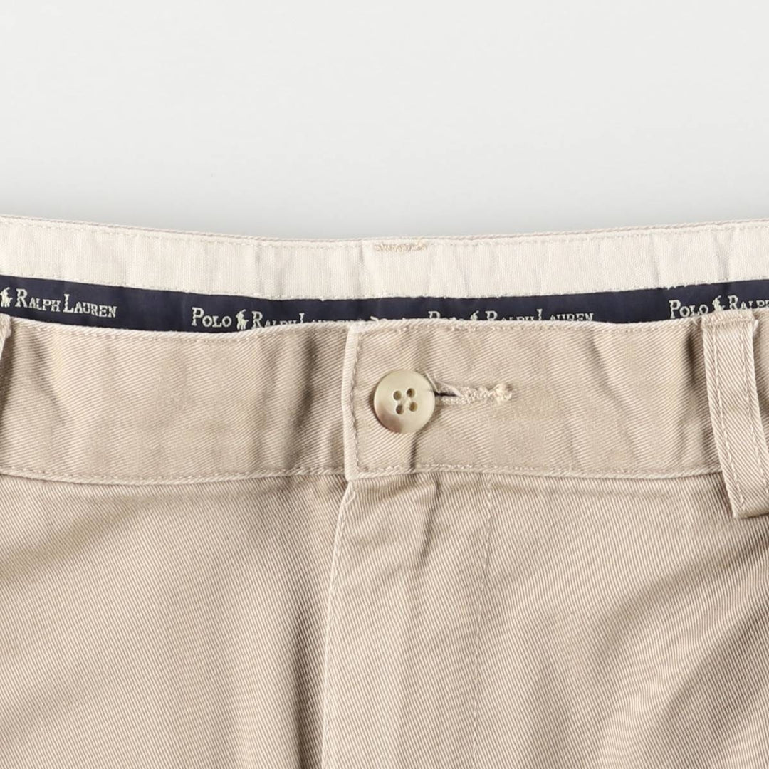 Ralph Lauren Polo Ralph Lauren Two-pleat Chino Shorts, Men's Size W36 cotton Beige type Vintage Second Hand
