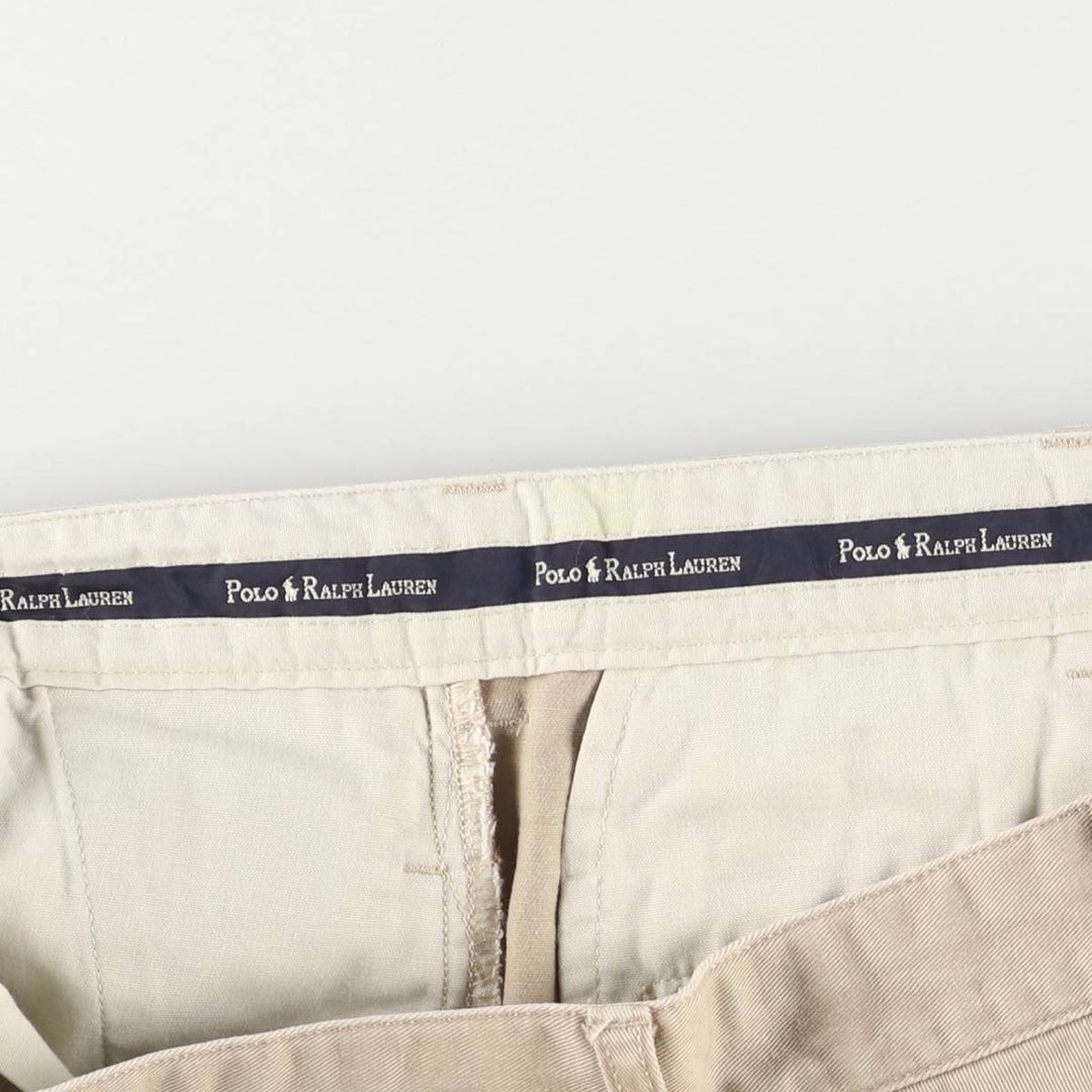 Ralph Lauren Polo Ralph Lauren Two-pleat Chino Shorts, Men's Size W36 cotton Beige type Vintage Second Hand