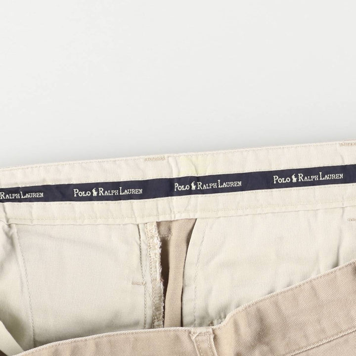 Ralph Lauren Polo Ralph Lauren Two-pleat Chino Shorts, Men's Size W36 cotton Beige type Vintage Second Hand