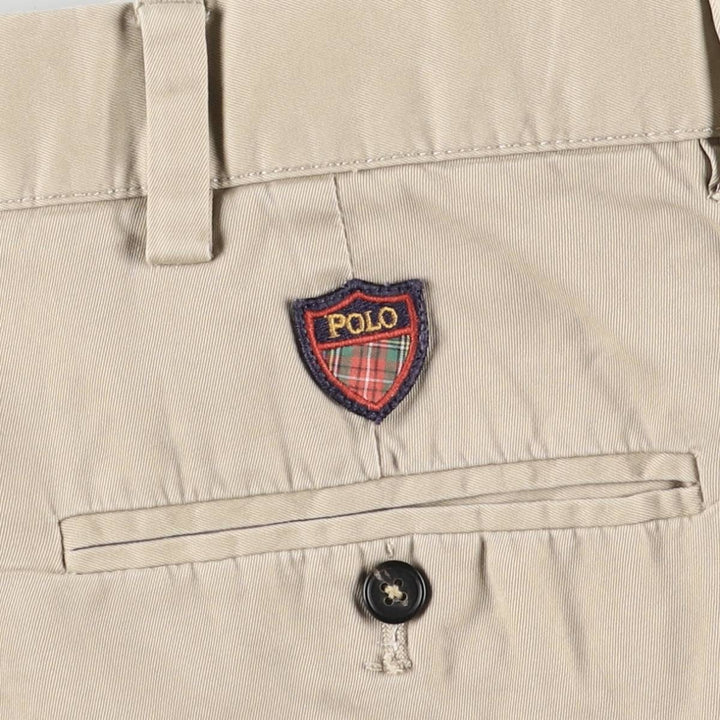 Ralph Lauren POLO GOLF Classic Golf Shorts, two-pleat chino shorts, men's size W37. cotton Beige type Vintage Second Hand