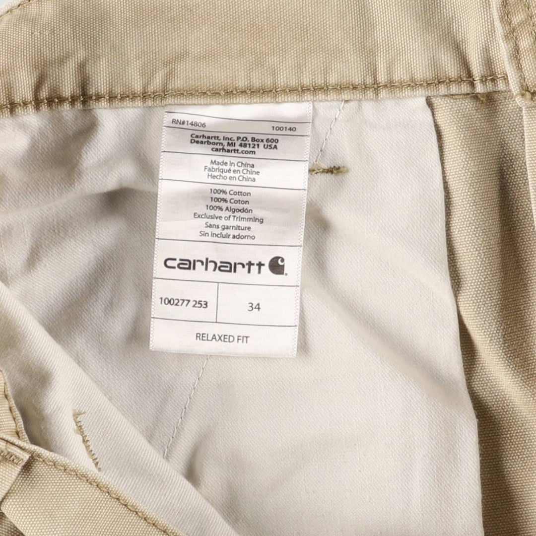 Carhartt Relaxed Fit Duck Painter Shorts, Men's, Size W35 cotton Khaki type beige Vintage Second Hand