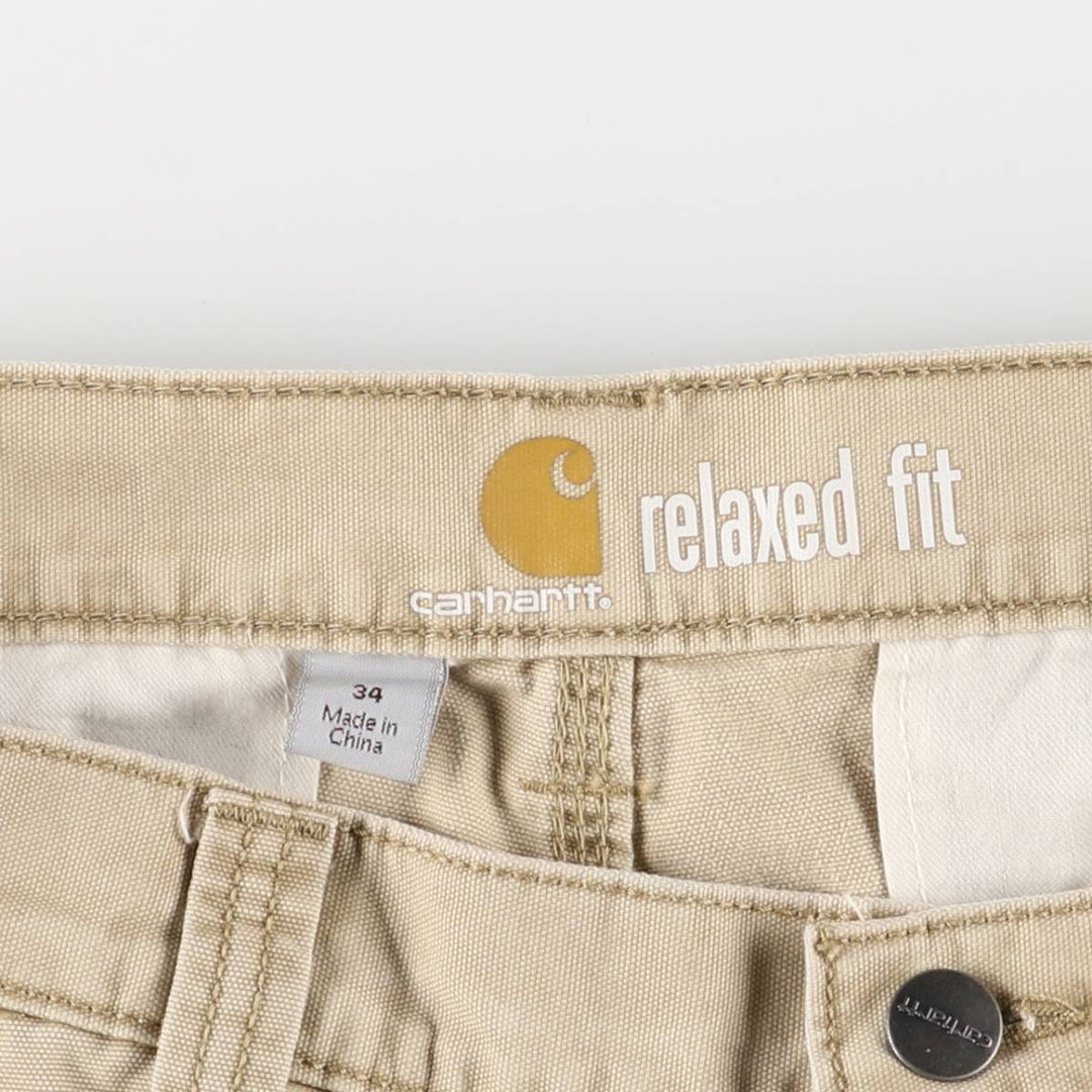 Carhartt Relaxed Fit Duck Painter Shorts, Men's, Size W35 cotton Khaki type beige Vintage Second Hand