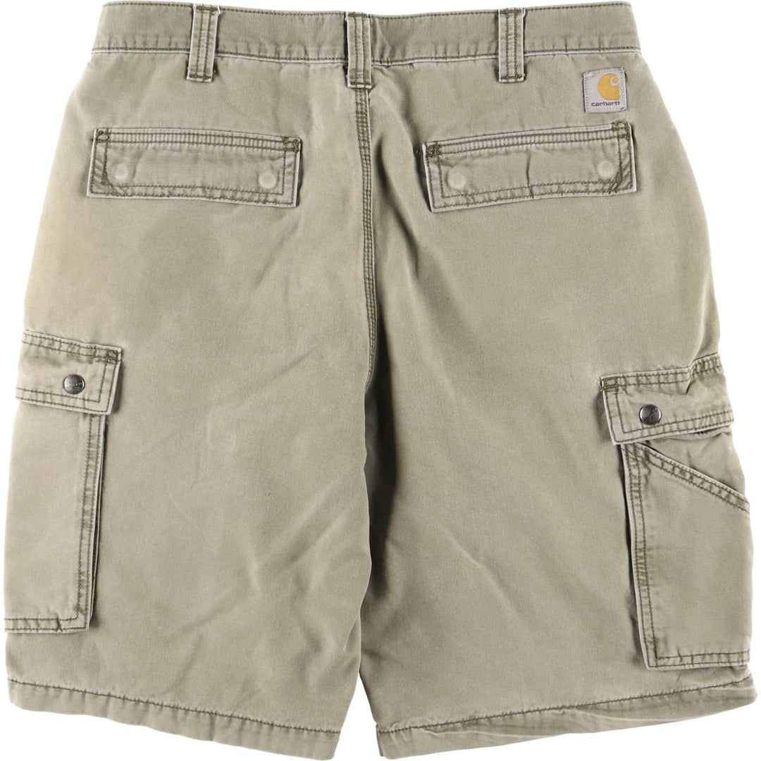 Carhartt Relaxed Fit Duck Painter Shorts, Men's, W34 equivalent cotton Khaki type Vintage Second Hand