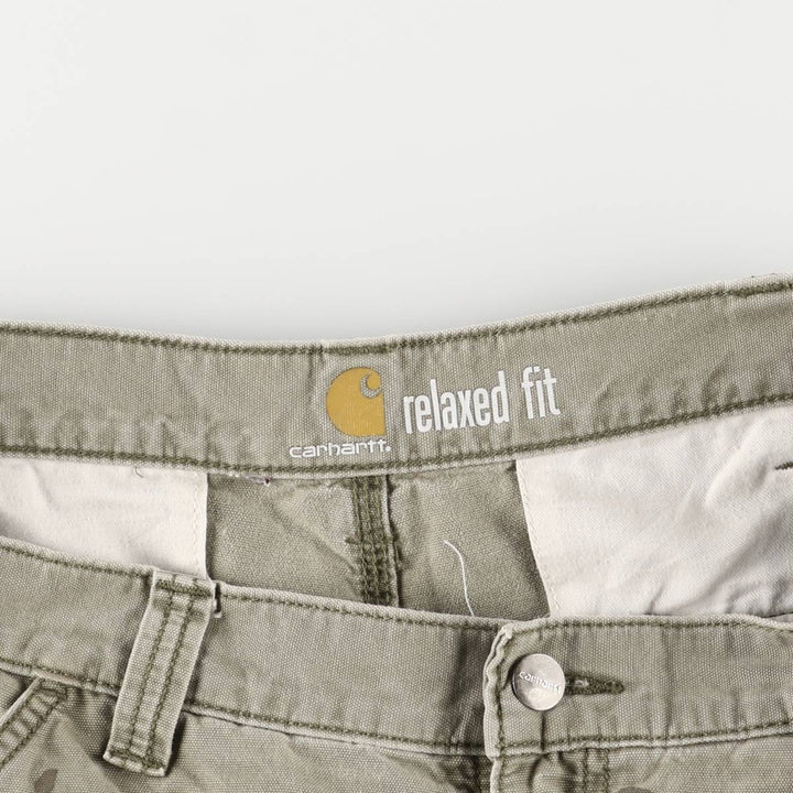 Carhartt Relaxed Fit Duck Painter Shorts, Men's, W34 equivalent cotton Khaki type Vintage Second Hand