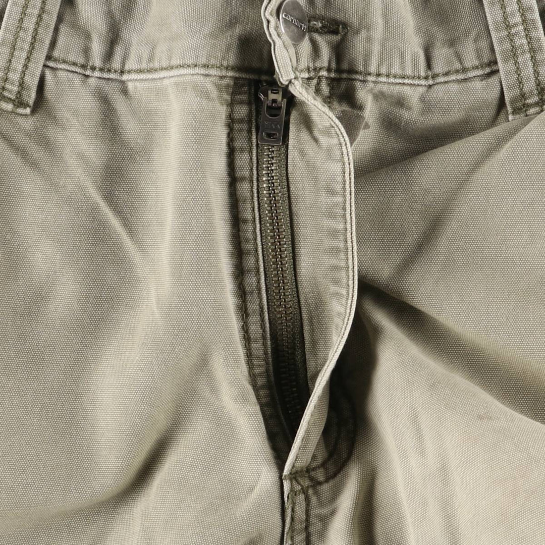 Carhartt Relaxed Fit Duck Painter Shorts, Men's, W34 equivalent cotton Khaki type Vintage Second Hand