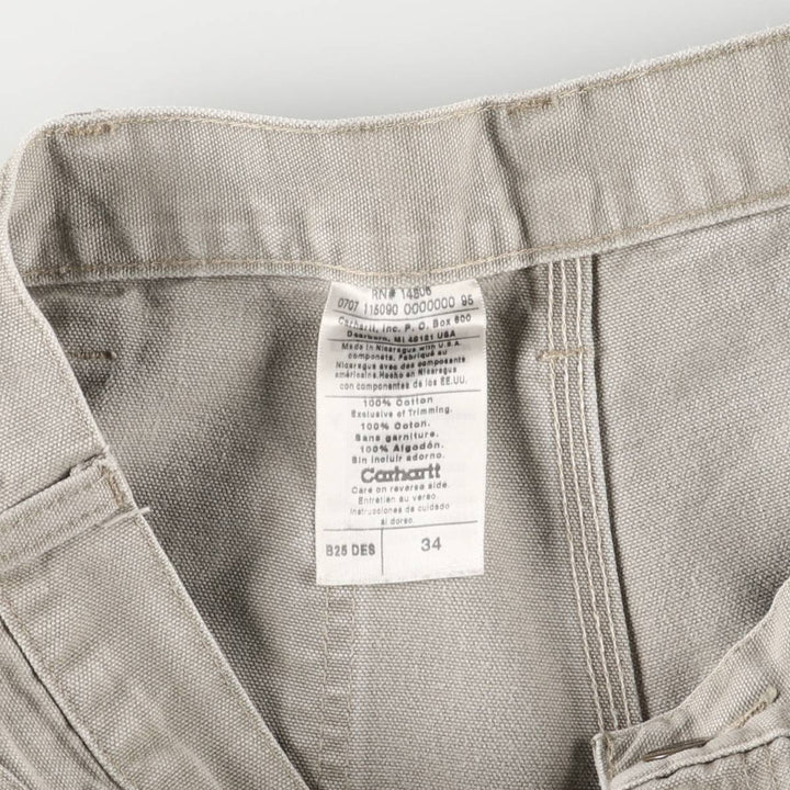 Carhartt Duck Painter Shorts, Shorts, Men's, W34 equivalent cotton pale white type Vintage Second Hand