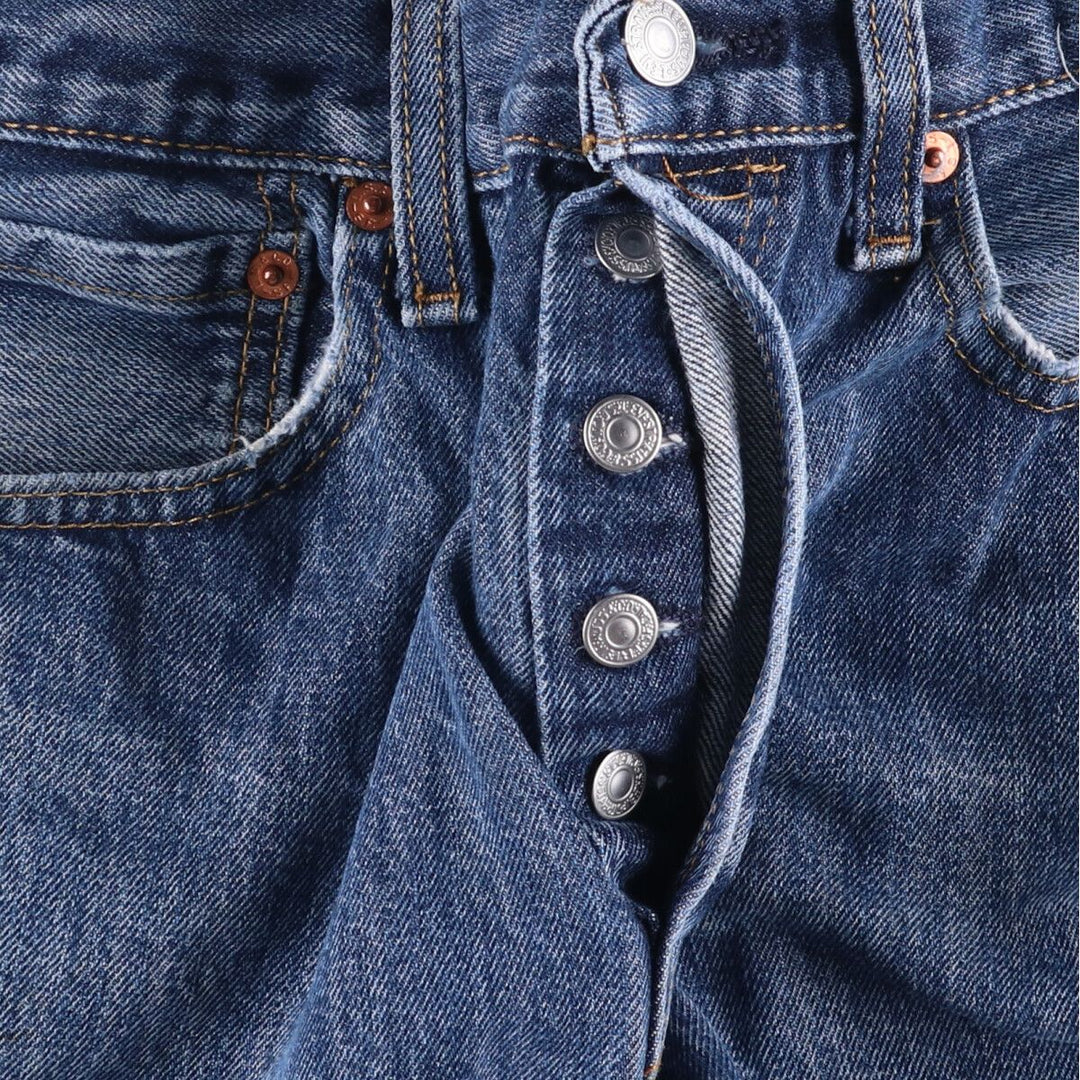 Levi's 501 straight denim pants for men, size W32 cotton blue type Vintage Second Hand