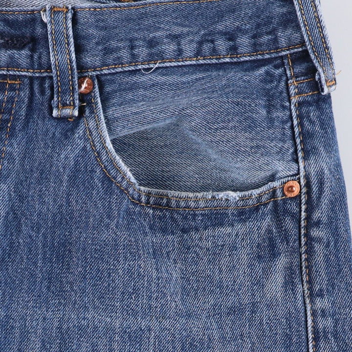 Levi's 501 straight denim pants for men, size W32 cotton blue type Vintage Second Hand