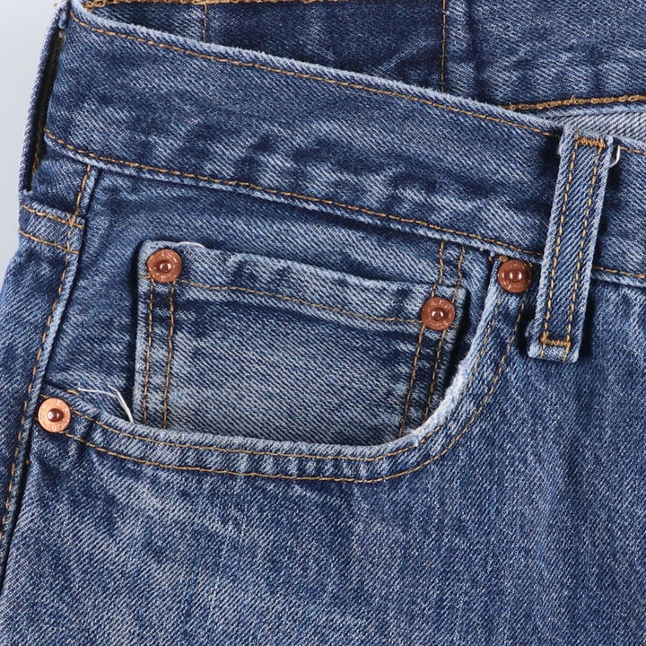 Levi's 501 straight denim pants for men, size W32 cotton blue type Vintage Second Hand